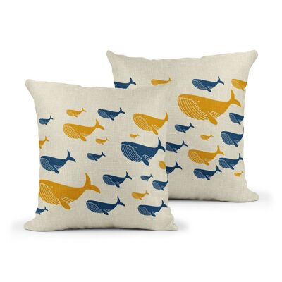 Family Whale Cushion