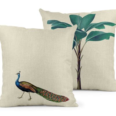 Darwin's Menagerie Strutting Peacock Cushion