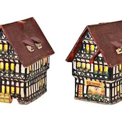 Porcelaine de boulangerie Lichthaus avec vitre 11x16x17cm