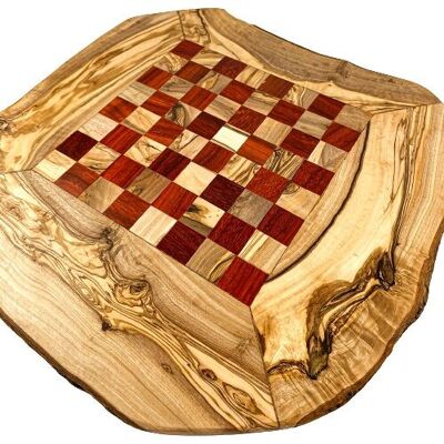 Jeux d'échecs plateaux en bois d'olivier avec pièces ( Moyen) - Rouge