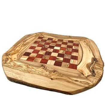 Jeux d'échecs plateaux en bois d'olivier avec pièces ( Moyen) - Noir 2