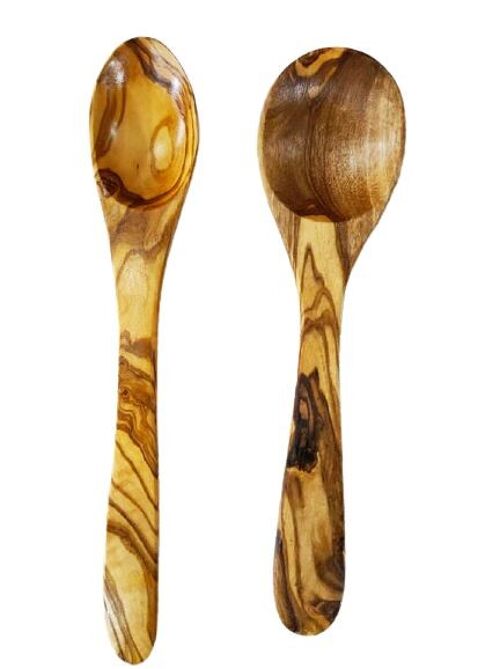 Cuillères à soupe et cuillères à café en Bois d'Olivier - 20cm