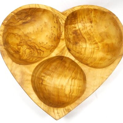 Raviers en forme de cœur en Bois d'Olivier - 32cm x 10cm