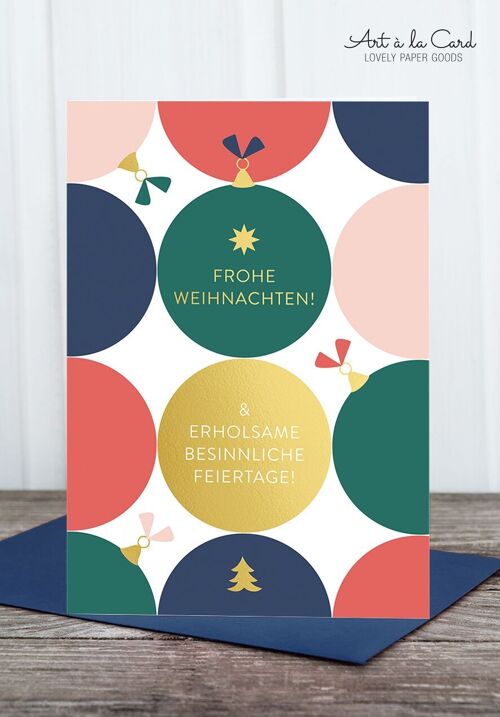 Klappkarte: Kreise Weihnachten HF, Metallic