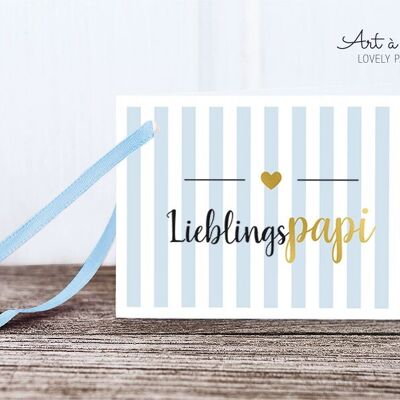 Geschenkanhänger: Lieblingspapi, Metallic