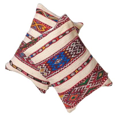 Handira cushions with colored bands 60/40