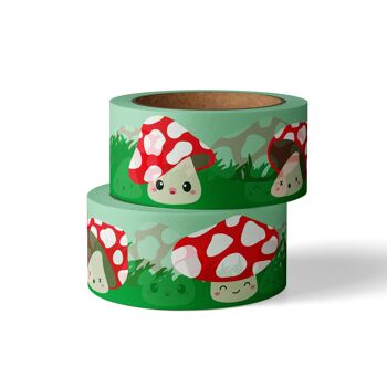 Washi tape champignon rouge à pois blancs 1