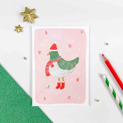 Carte Noël - Pigeon