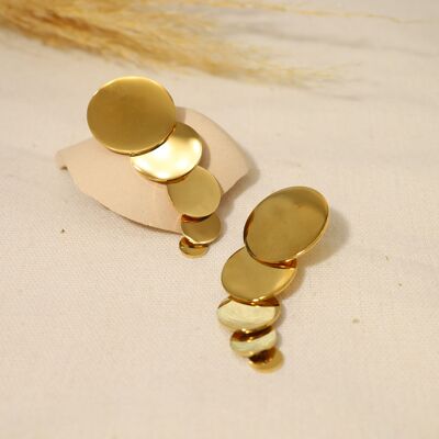 Gold multi circle earrings
