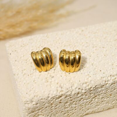 Golden paw earrings