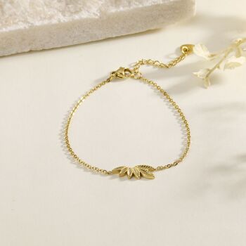 Bracelet chaîne avec fleur
