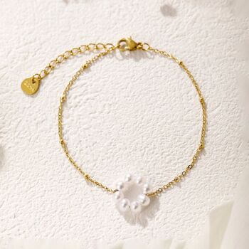 Bracelet chaîne avec cercle en perles 3