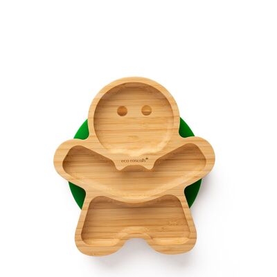 eco rascals Bamboo Gingerbread Man Suction Plate