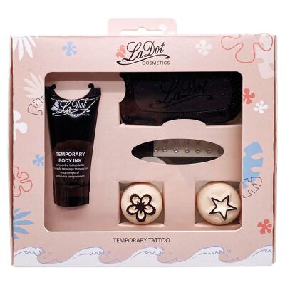 Tattoo box ink, rhinestones and 2 stones size S - LADOT