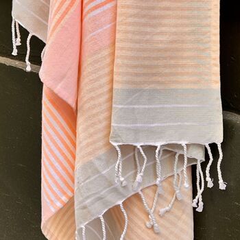 FOUTA EN COTON BIOLOGIQUE - Collection SUD - Couleur NUDE 4