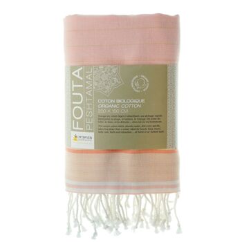 FOUTA EN COTON BIOLOGIQUE - Collection SUD - Couleur NUDE 8