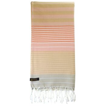 FOUTA EN COTON BIOLOGIQUE - Collection SUD - Couleur NUDE 10