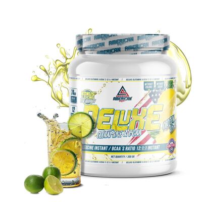 AS American Supplement | BCAA'S with Glutamine Deluxe | 300g | Lemon | With Branched Amino Acids | Help Increase your Muscle Mass | Enriched with L-Glutamine and BCAA's
