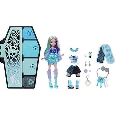 Mattel - ref: HNF77 - Monster High - Locker secreto con aspecto iridiscente azul Lagoona - Muñeca