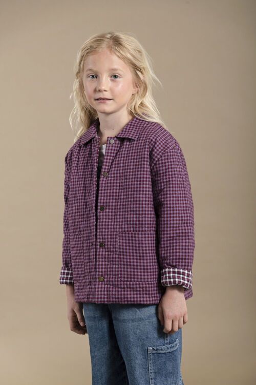 Veste worker enfant violet quilt