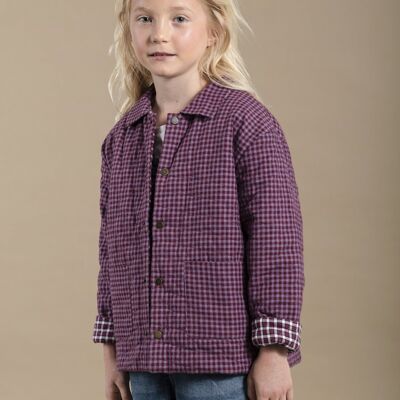 Purple quilt child worker jacket