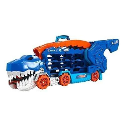 Mattel - ref: HNG50 - Hot Wheels - T-Rex Mega Transporter - 2 Small Cars - 3 years and over