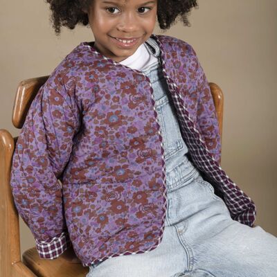 Purple children's jacket-liberty quilt