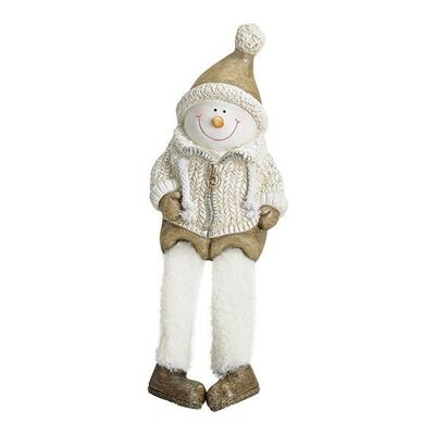 Kantenhocker Schneemann aus Magnesia/Textil