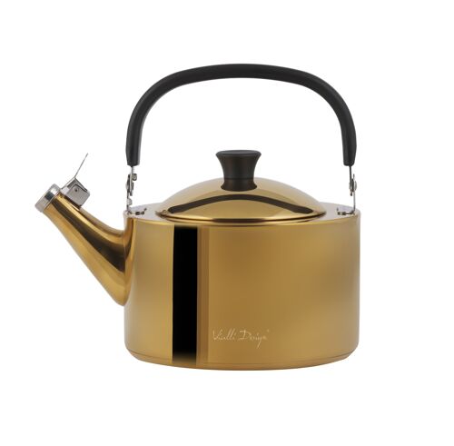 Kettle with a whistle 1.5l gold polished DIAMANTE 29187