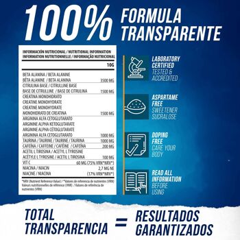 AS Supplément américain | Nitro Adrenaline Shot pré-entraînement | 300g | Sucette | Contribution énergétique supplémentaire | Aide à améliorer les performances | Contient de la L-Arginine, de la Bêta-Alanine et de la Caféine 2