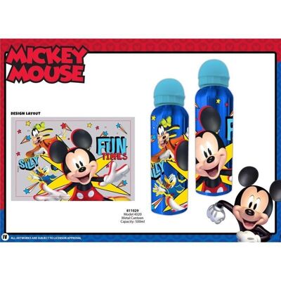 Metal Water Bottle Mickey Mickey 500ML