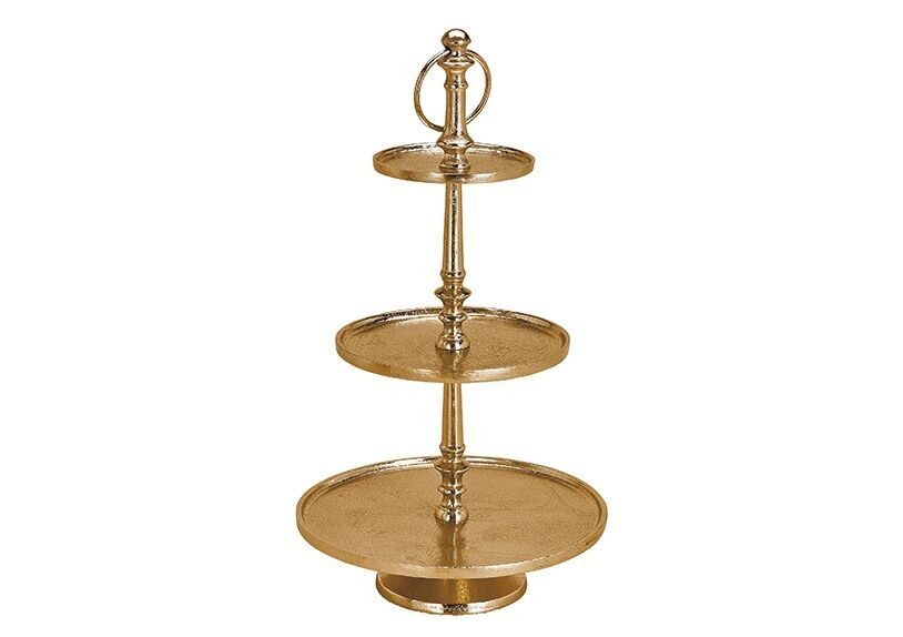Etagere mit 3 Ebenen aus Metall Gold (H) 13/19/28x55cm