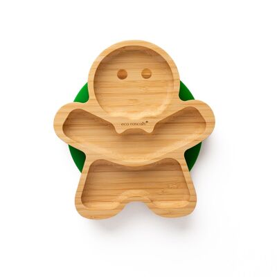 eco rascals Bamboo Gingerbread Man Suction Plate