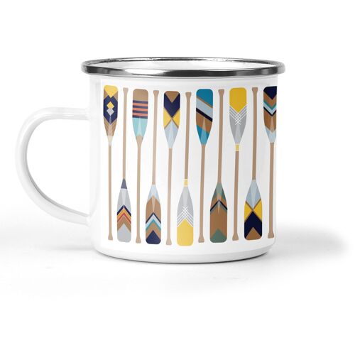 Oars Enamel Metal Tin Cup