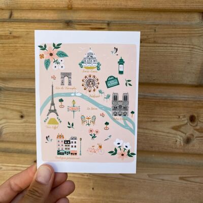 cartolina illustrata di Parigi