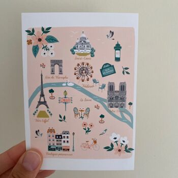 carte postale Paris illustré 3