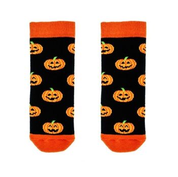 Ensemble de trois chaussettes Squelch Tot Welly dans une boîte cadeau Halloween 4