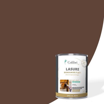 Lasure biosourcée à 95% pour bois, intérieur et extérieur, 1L