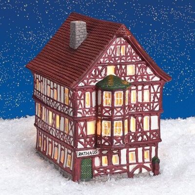 Lanterne mairie à Miltenberg Main en porcelaine L12 P16 H18 cm