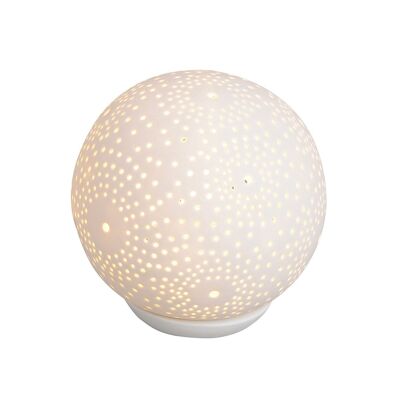Lámpara de mesa bola blanca fabricada en porcelana