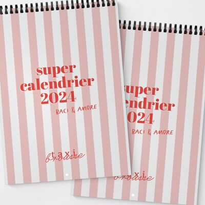 SUPER CALENDRIER 2024 illustré - format A4