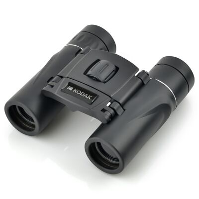 KODAK Binocular Binocular BCS200 - Binocular compacto, aumento 8X, campo de visión de 126 m a 1000 m, correa y estuche de transporte incluidos - Negro