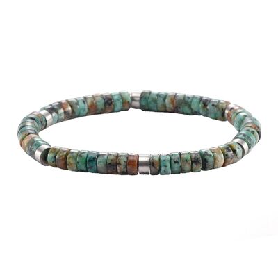 African turquoise heishi bead bracelet