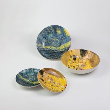 Assiette en céramique râpe à légumes et fromage / art Le baiser de Klimt 8