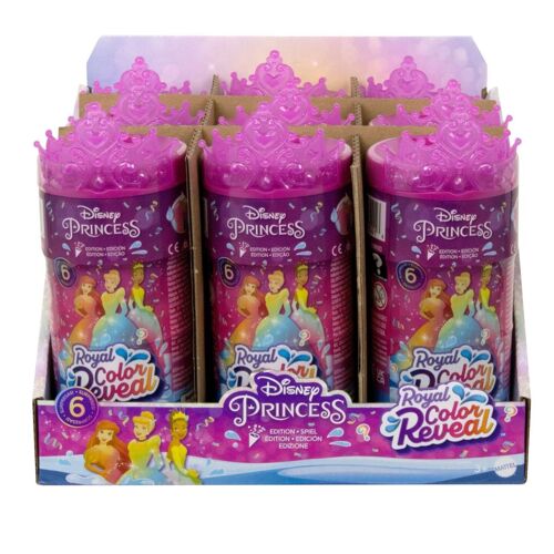 Mattel - Réf : HPX39 - Princesses Disney - Poupée Royauté - Color Reveal  - 6 Surprises-Célébration