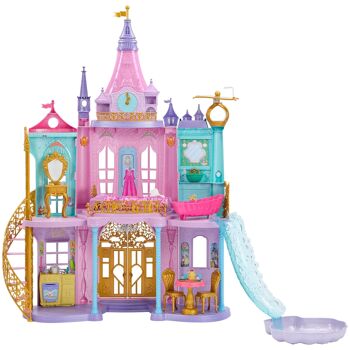 Mattel - Réf : HLW29 - Princesses Disney - Château Aventures Magiques - 3 Niveaux, 122 Cm avec Sons Et Lumières, 10 Zones De Jeu Et Plus De 25 Pièces 1