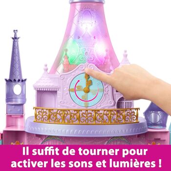 Mattel - Réf : HLW29 - Princesses Disney - Château Aventures Magiques - 3 Niveaux, 122 Cm avec Sons Et Lumières, 10 Zones De Jeu Et Plus De 25 Pièces 2