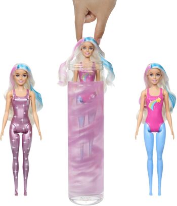 Mattel - Réf : HJX61 - Barbie -  Coffret Poupée Color Reveal - Série Rainbow Galaxy - Avec 6 Surprises, Éclat Céleste Et Changement De Couleur, Jouet Enfant, A Partir De 3 Ans 3