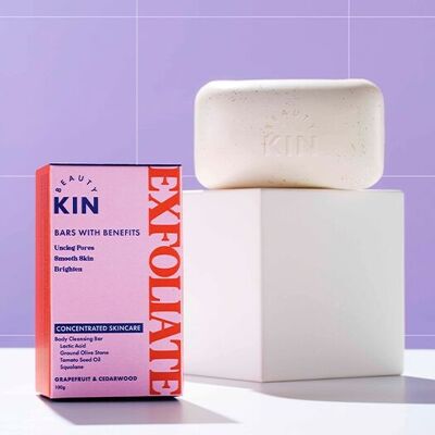 Barre corporelle exfoliante pour peau obstruée