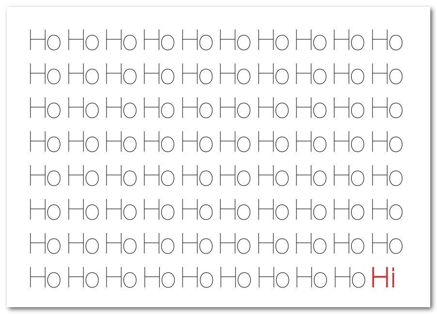 Postal "HoHoHi" - Navidad